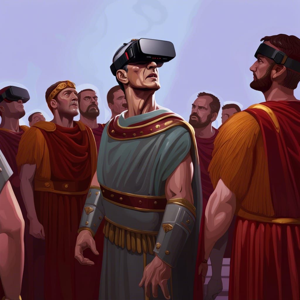 Julius Caesar Enters Virtual Reality: Hyperrealistic Art