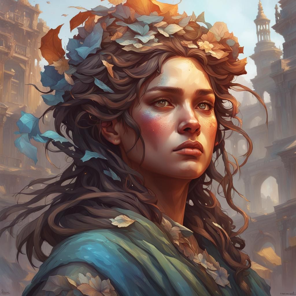 Detailed Book Portrait in Artgerm Style
