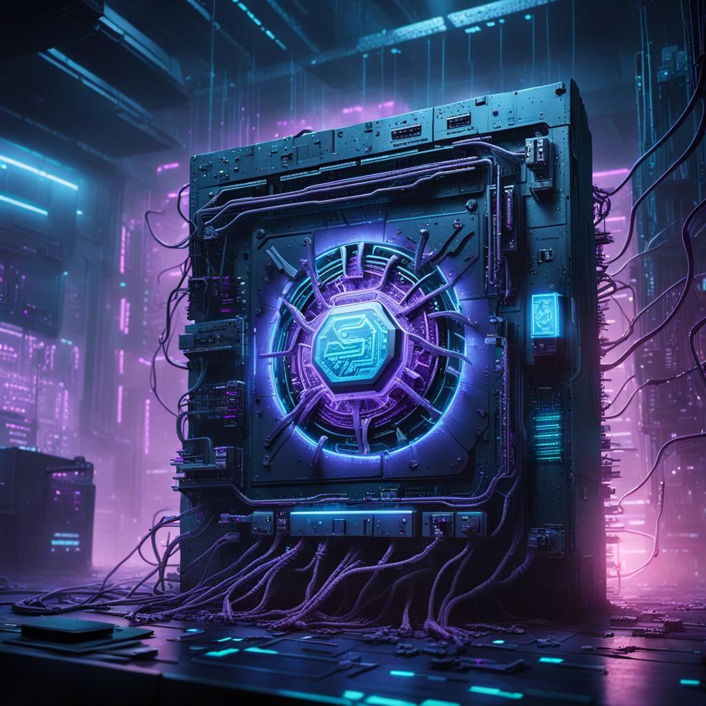 Cyberpunk Virus Emerges from Motherboard