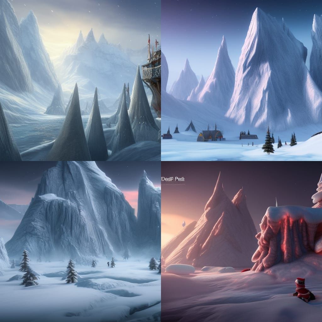 Detailed Matte Painting of the North Pole
