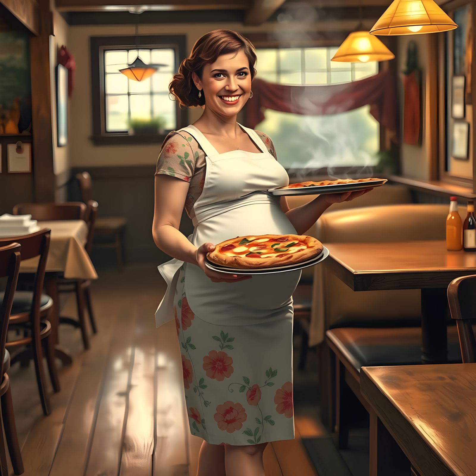 Pregnant Waitress Serves Up a Slice in Wisconsin