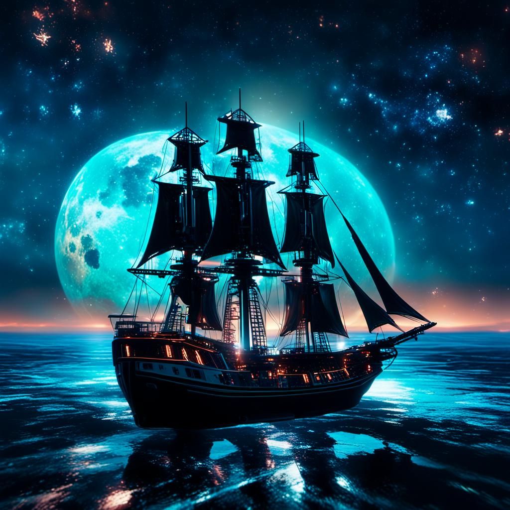 Astronaut in Spaceship Control Room with Red Glow