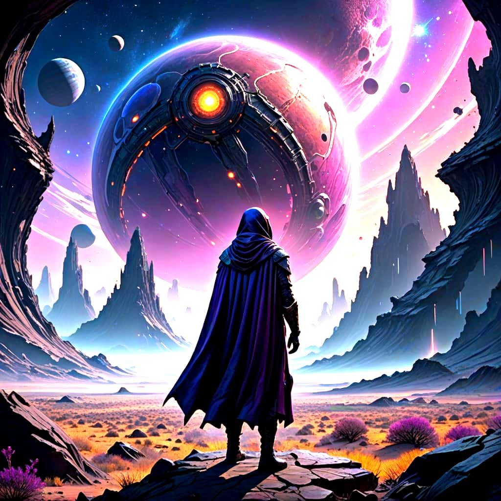 Alien Landscape in Tryptych Style