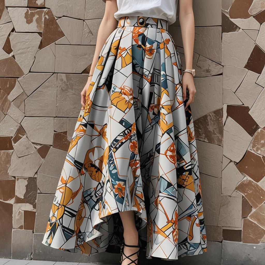2023 Maxi Skirt Unique Pattern Design