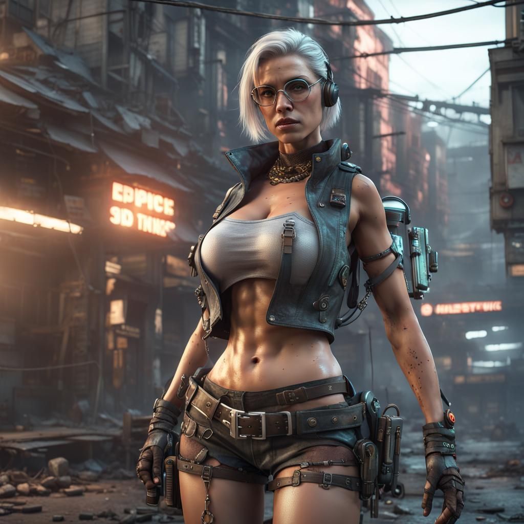 Android in Apocalyptic City, 3D Game Art