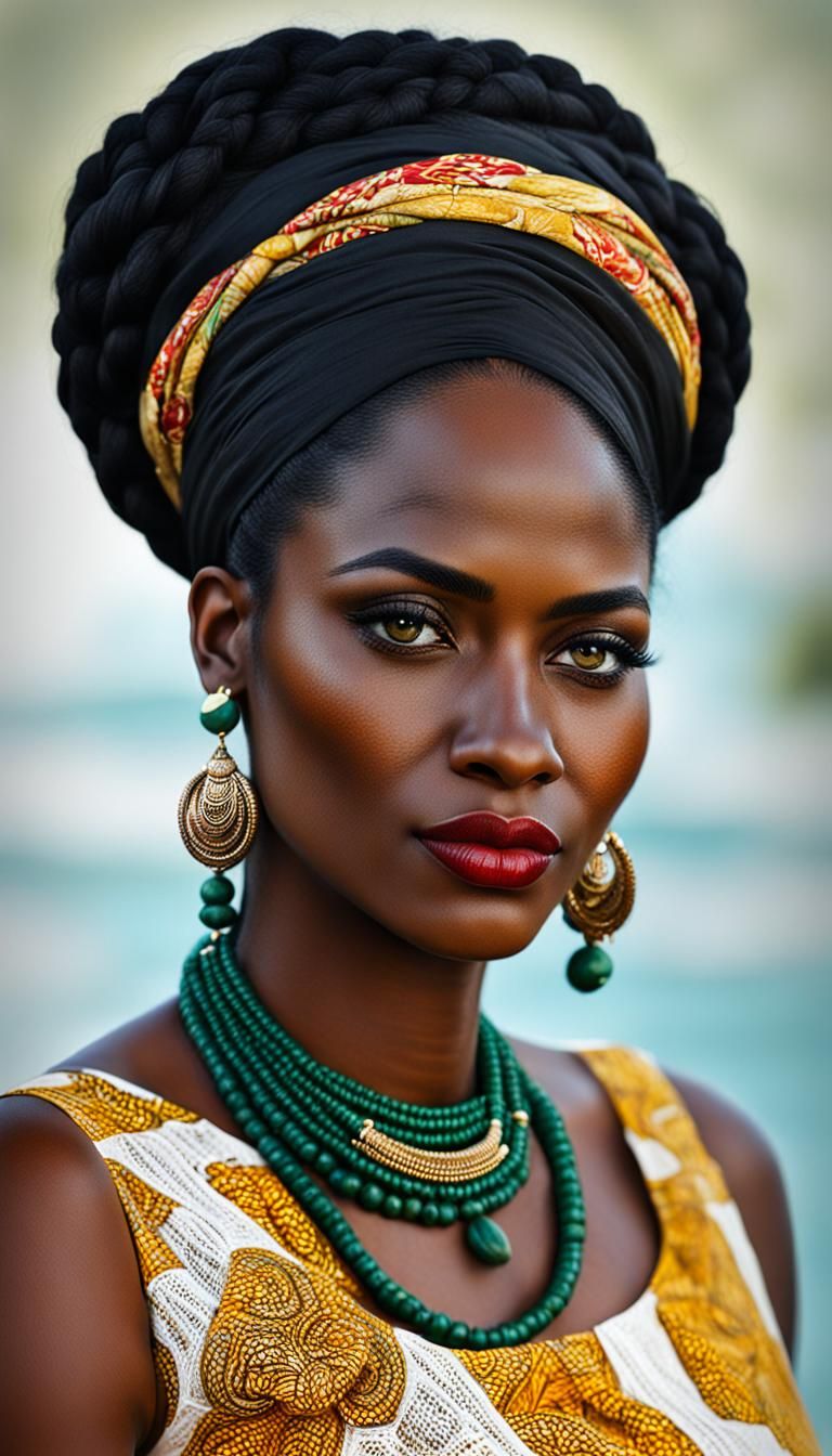 Realistic Portrait of a Young Guyanese Woman