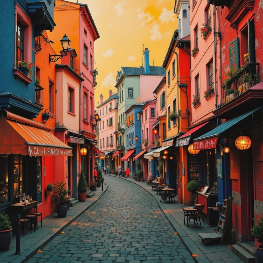 Whimsical Summer Afternoon in Art Nouveau Style