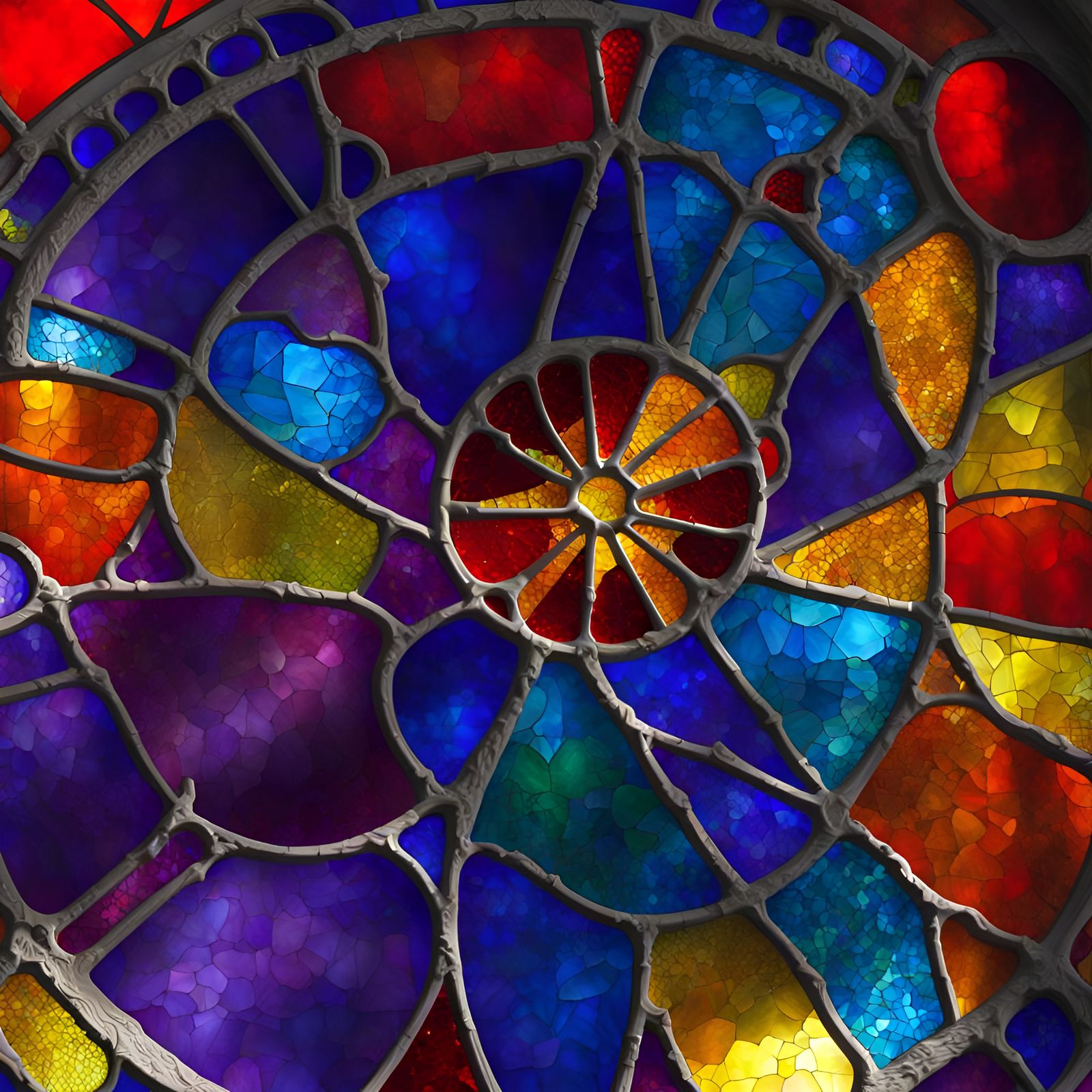 AI-Generated Stained Glass Window Design