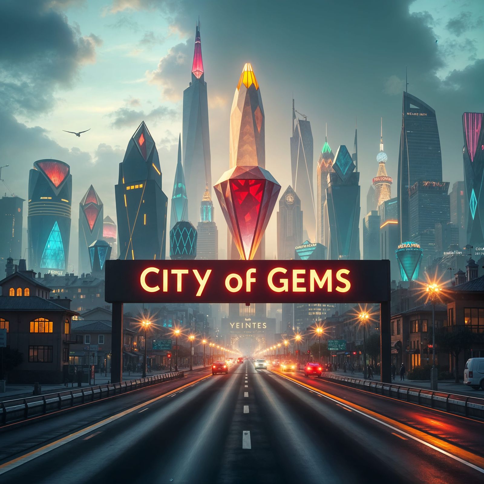 City of Gems: A Majestic, Ultra-Detailed Futuristic Metropol...
