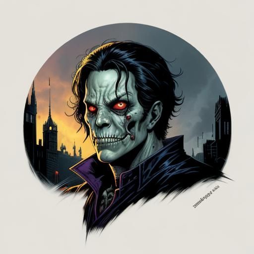 Ghoul in Comic Book Art Style