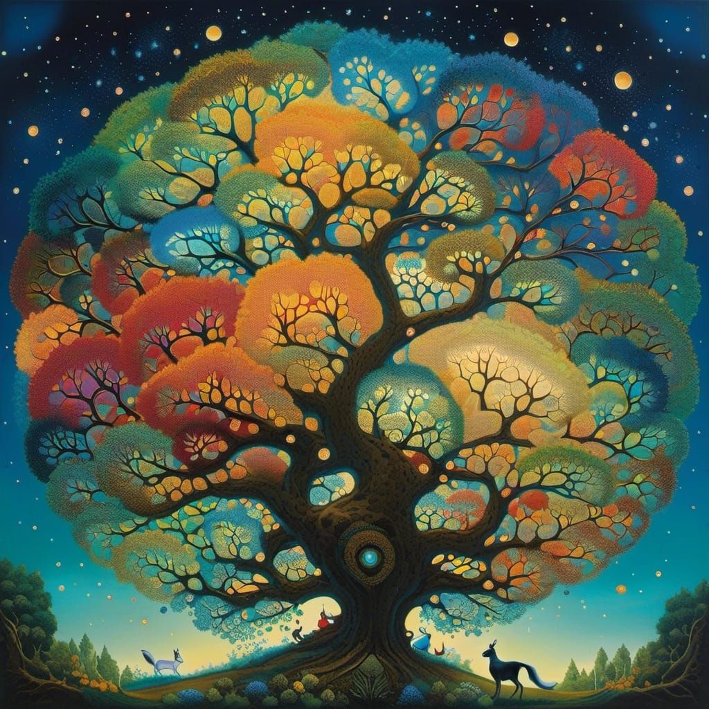 Enchanted Forest Inside Surreal Snail Shell