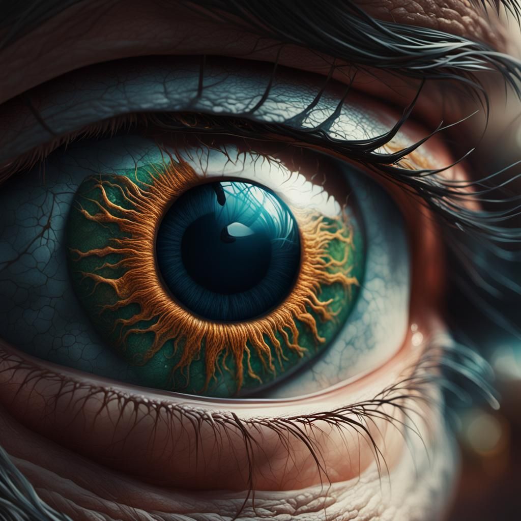Dramatic Eyes in Digital Matte Painting Style