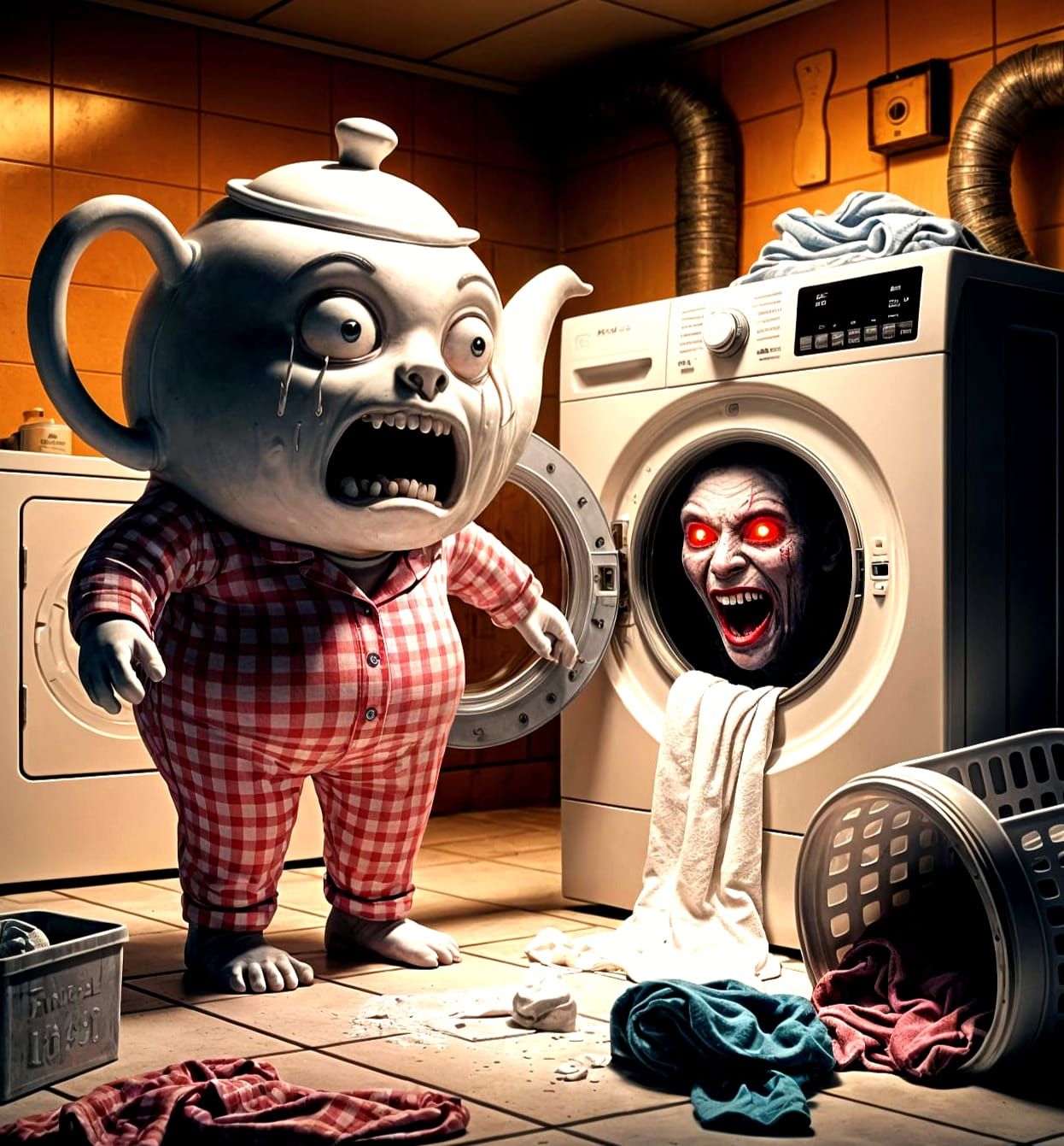 Terrified Teapot and Laundry Demon