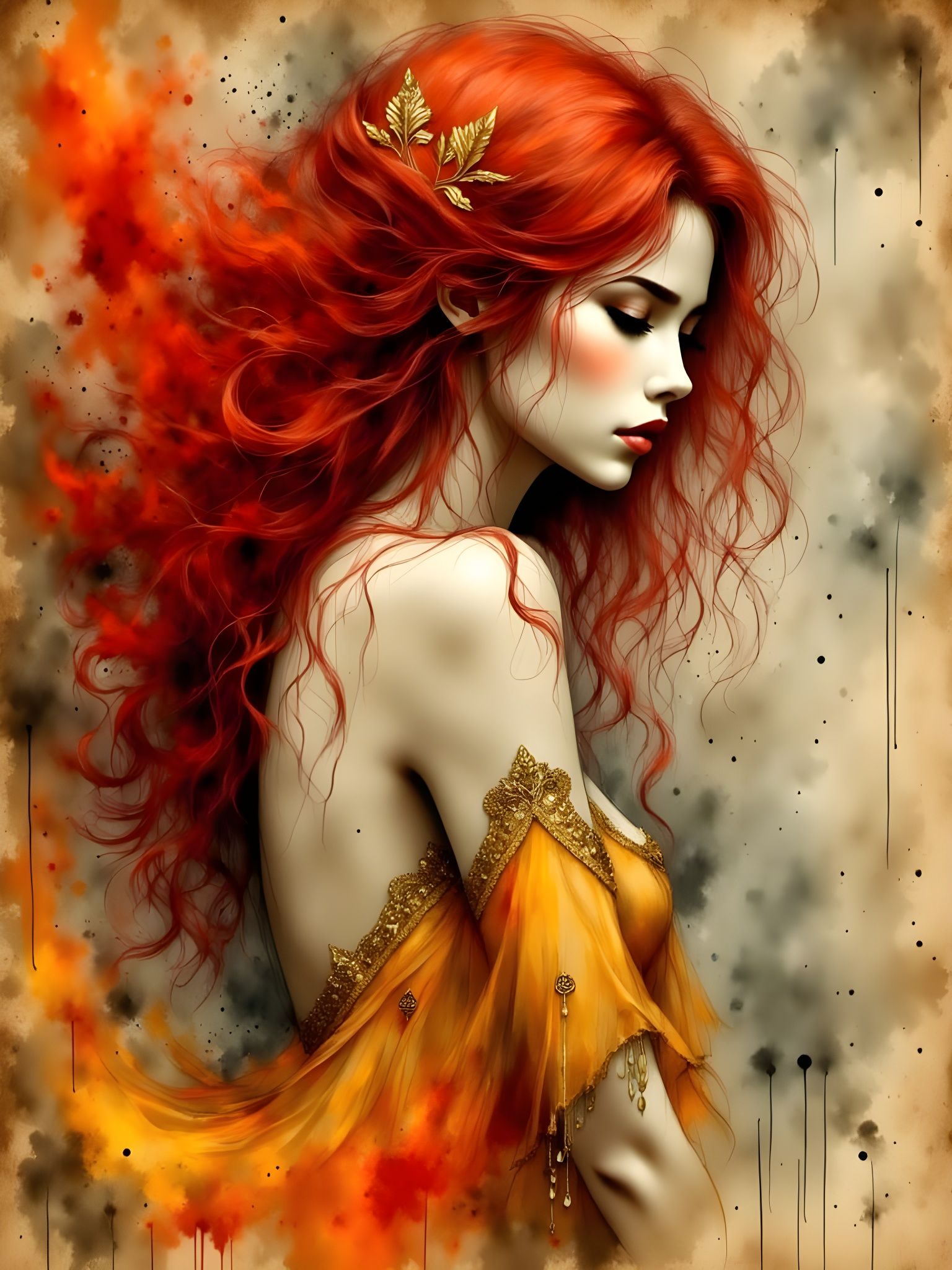 Viking Goddess Radiates Warmth from Burnt Parchment