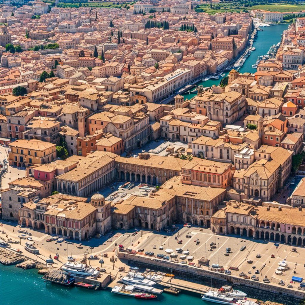 Vivid Roman City with Byzantine Architecture