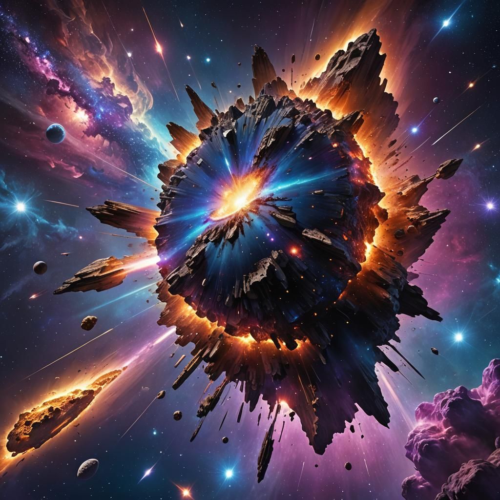 Dismantling Galaxy Concept Art in Hyperrealism