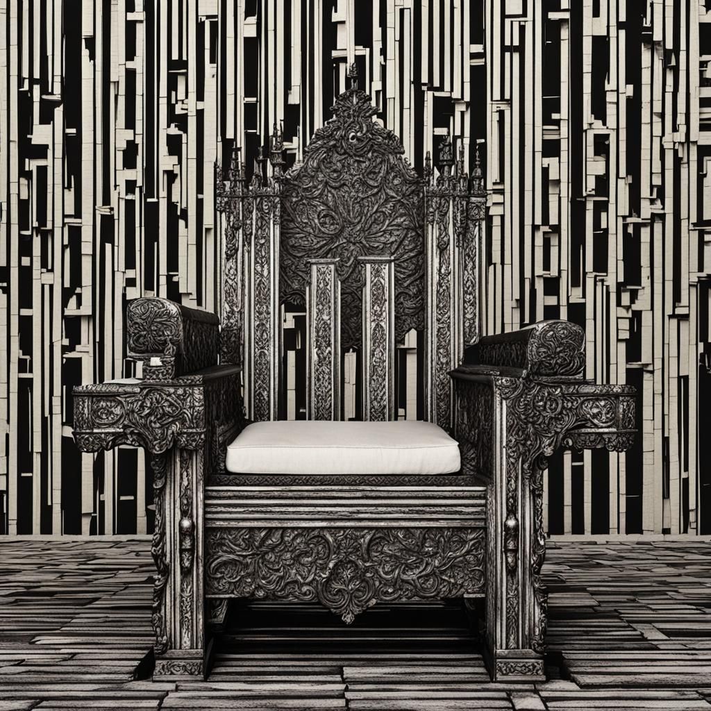 AI Generated Image of a Regal Throne