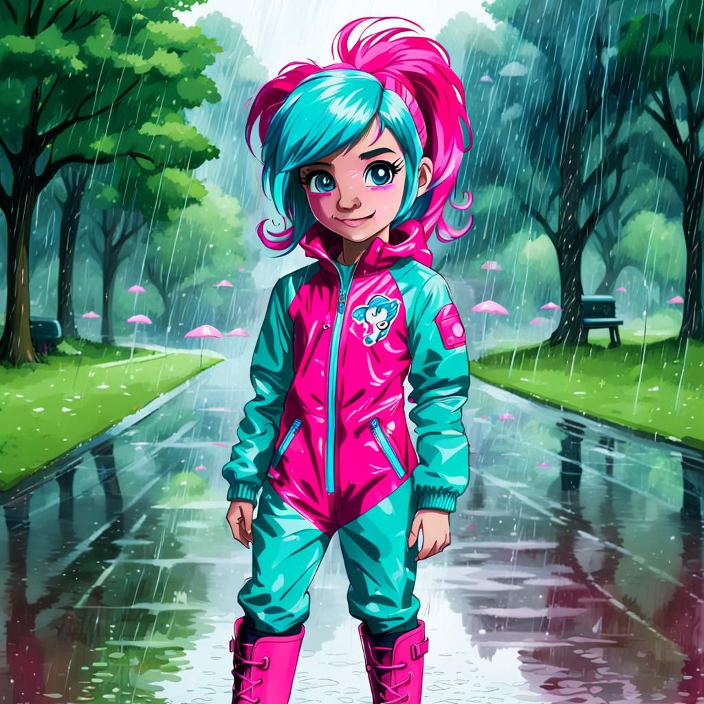 Zipp Storm Human Version in Rainy Park