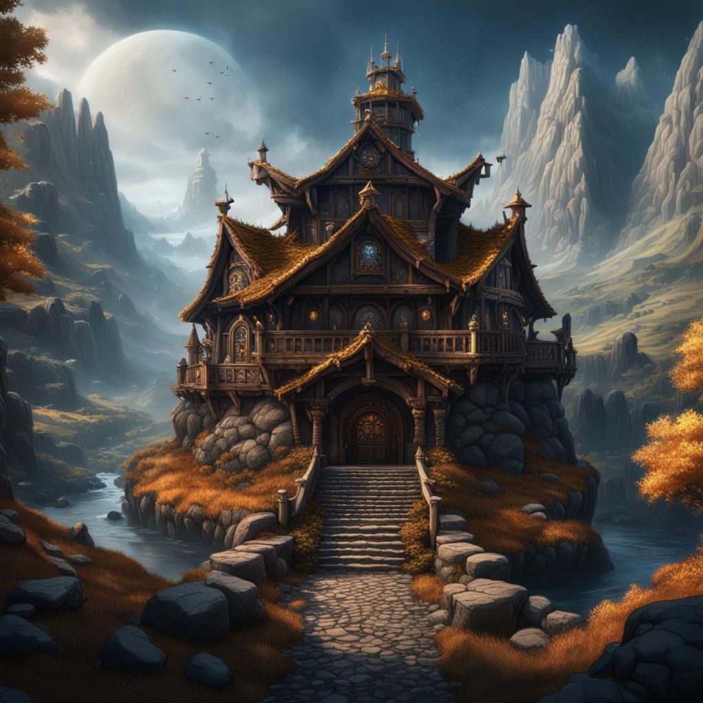 Detailed Matte Painting of a Fantasy Dwarf