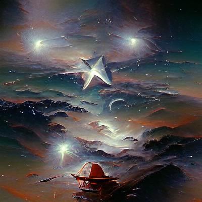 Celestial Alignment in Oil Painting Style
