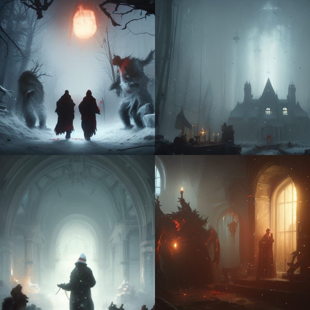 Dark Fantasy Christmas Naughty List in 8k Resolution