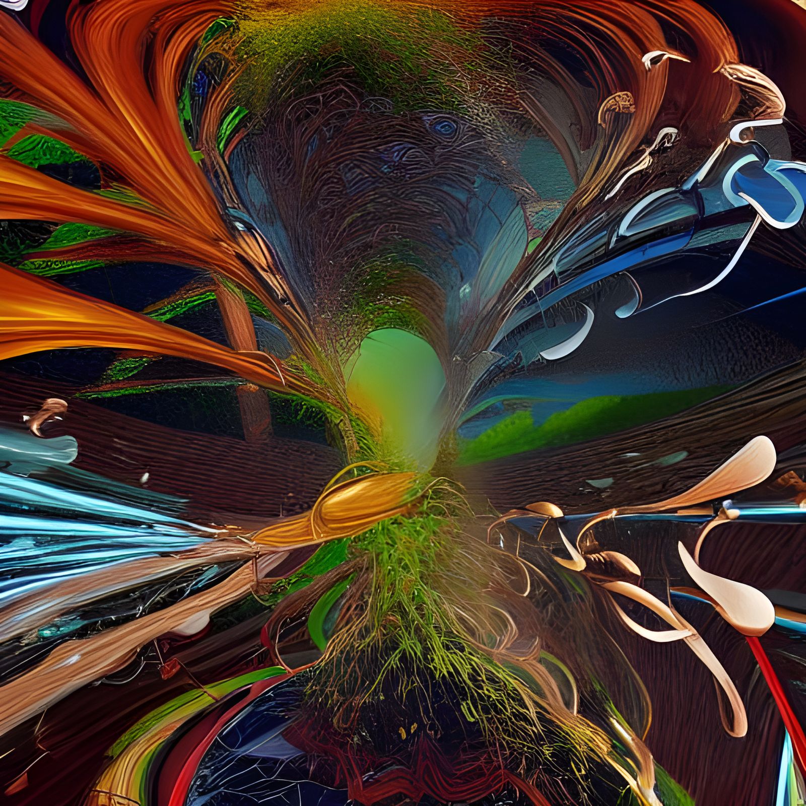 Cascading Jungle Water in Detailed SFX Style