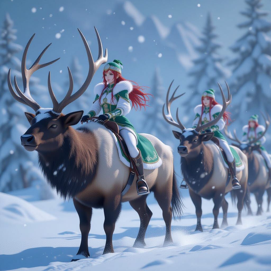 Women Riders Brave Snowstorm on Majestic Elk