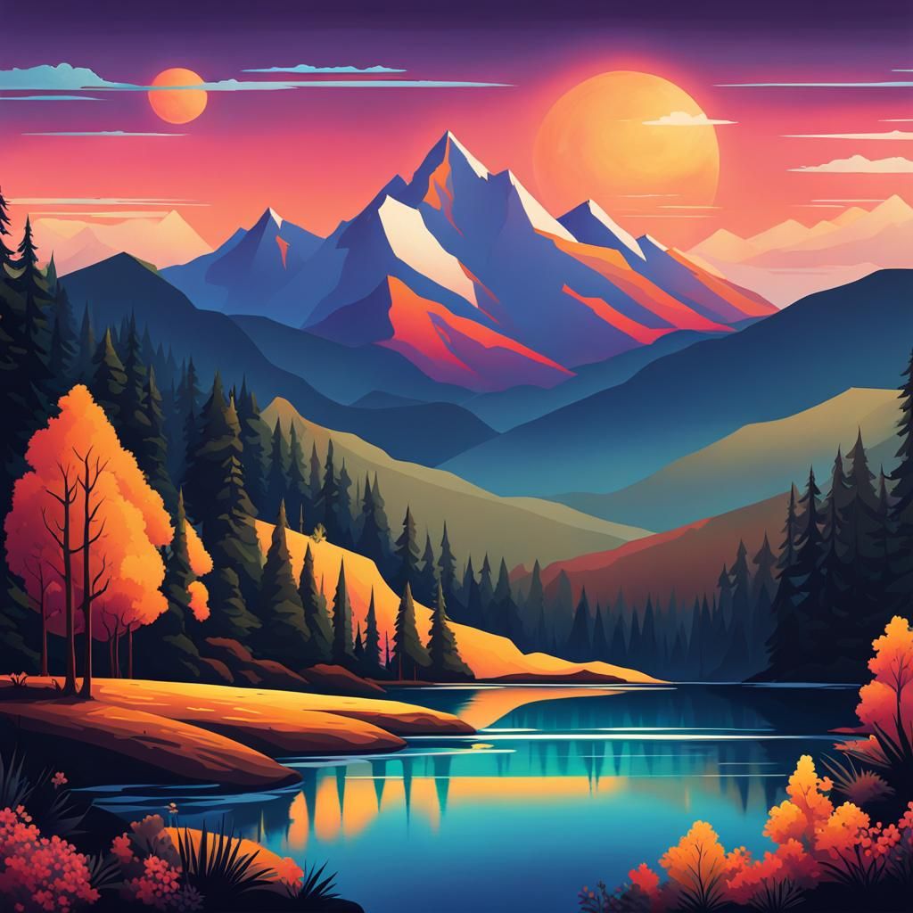 Mountain Jazz: A Chill Sunset Scene