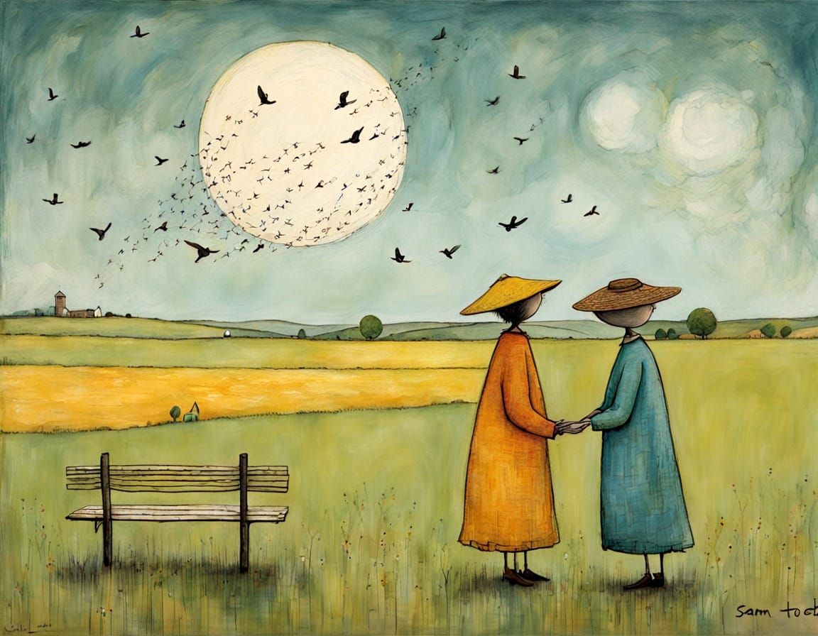 Whimsical Summer Song of the Skylark in Poetic Minimalist St...