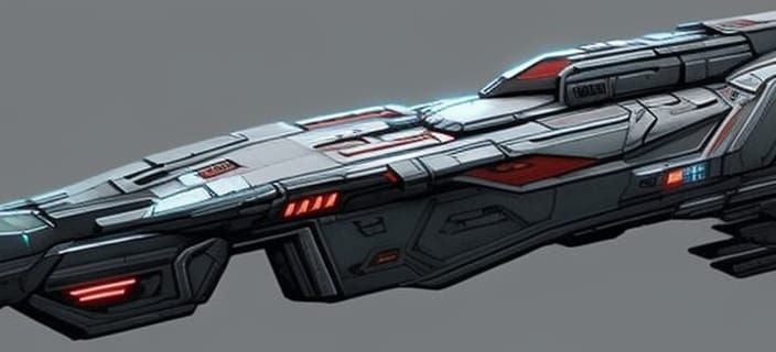 UNSC Halberd-Class Destroyer in Deep Space