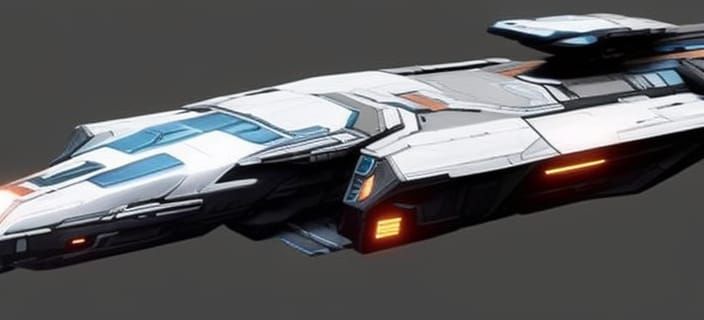 Halo Inspired UNSC Warship in Deep Space