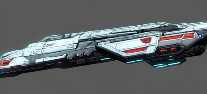 Halo Inspired UNSC Warship in Deep Space
