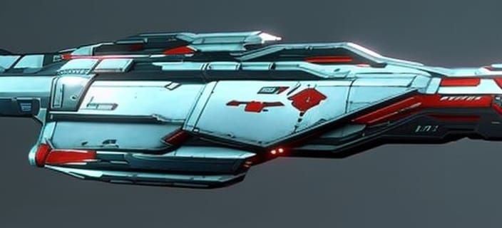 Halo Inspired UNSC Warship in Deep Space