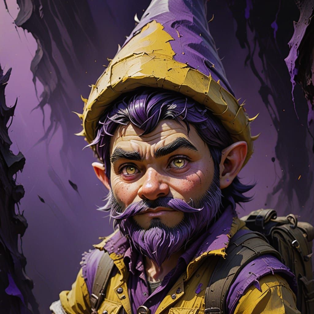 Gnome Ranger in Color Field Abstract Art