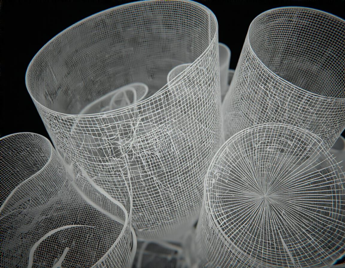 Artitechtural Negativespace Luminodoodleblend Structures wit...