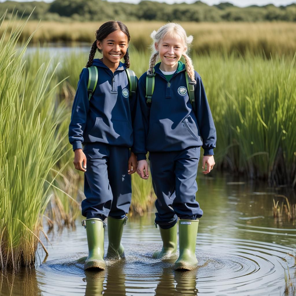 School Trip to Wetland Reserve with Eleanor and Dora