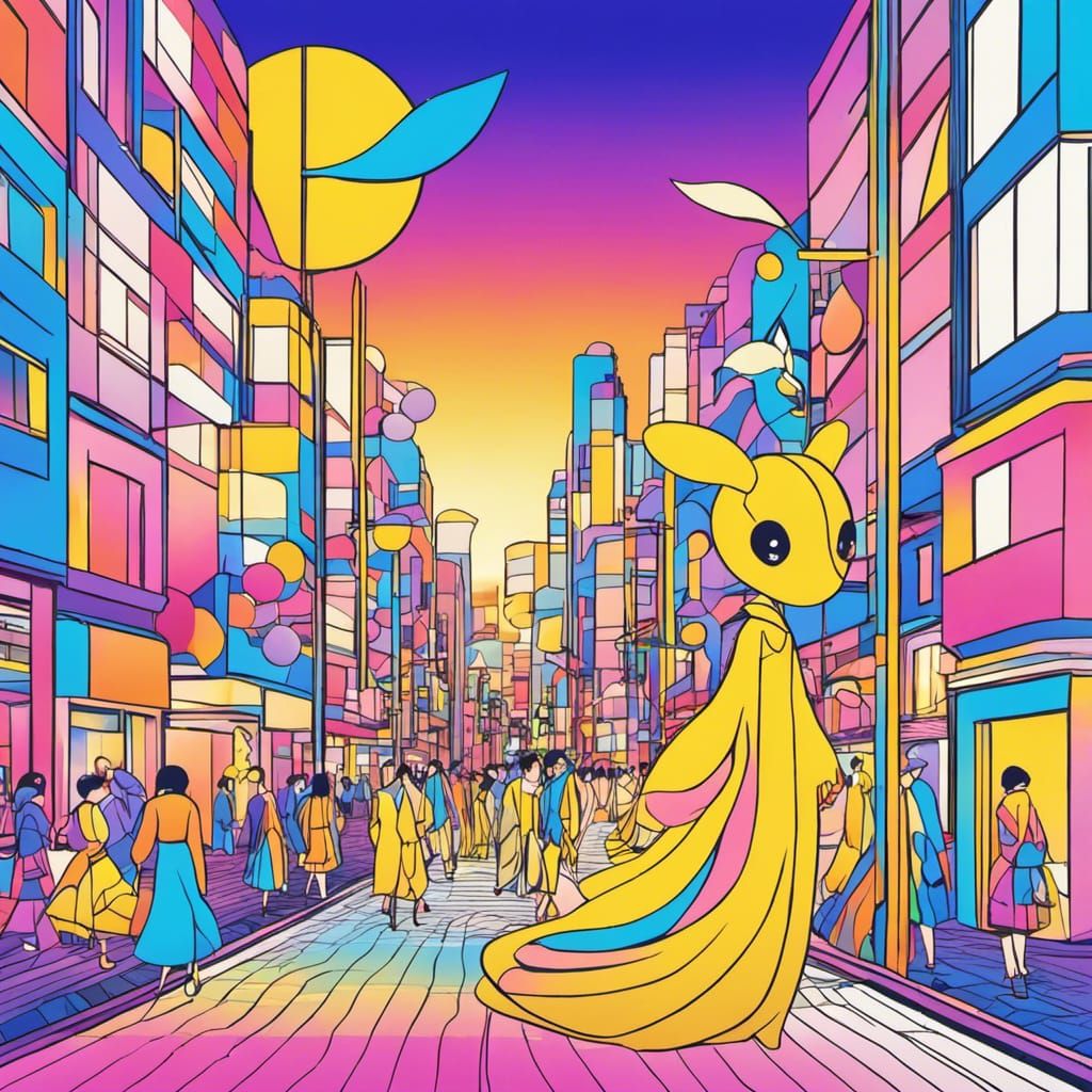 Strange Creatures in Tokyo: Expressive Line Drawing