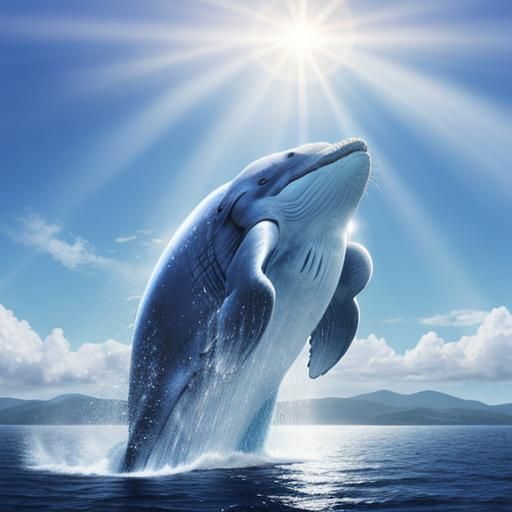 Blue Whale in Divine Sunshine