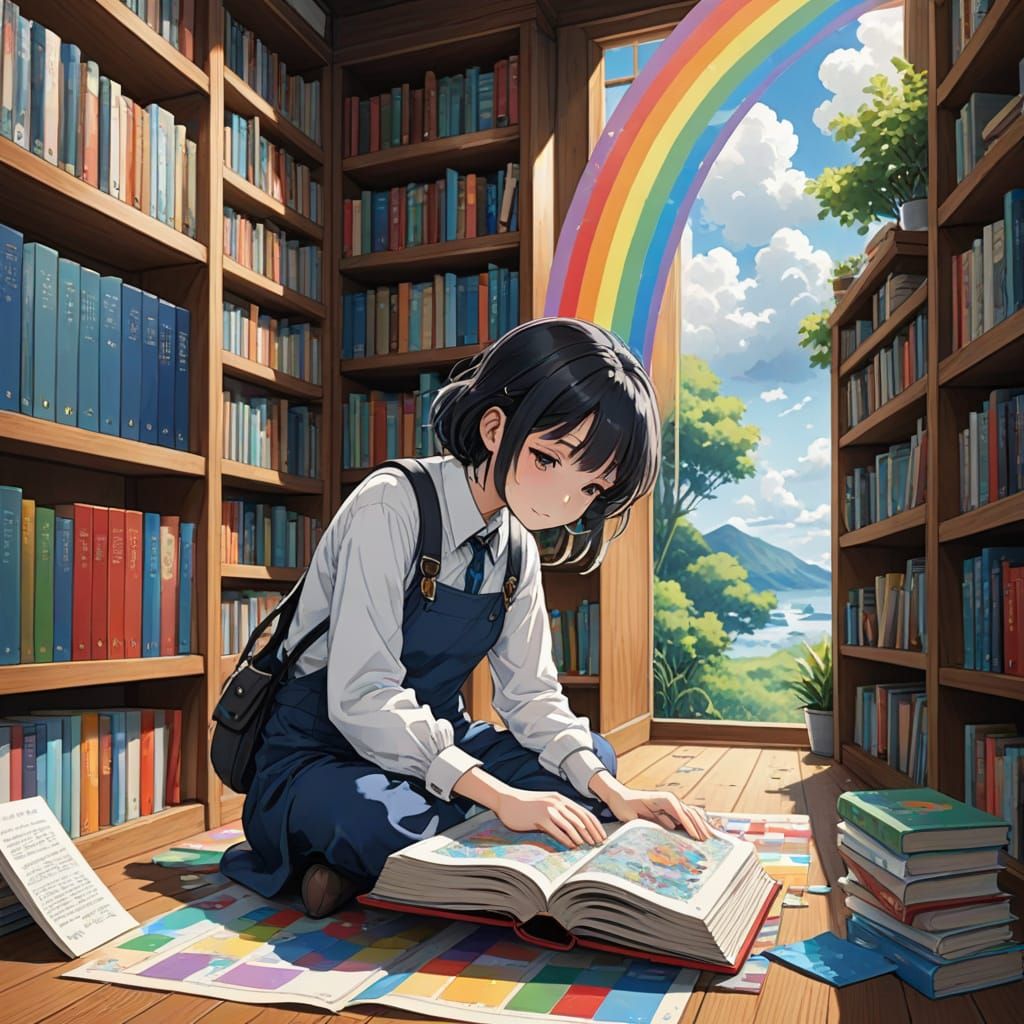 Rainbow Footprints Lead to a Mysterious Book