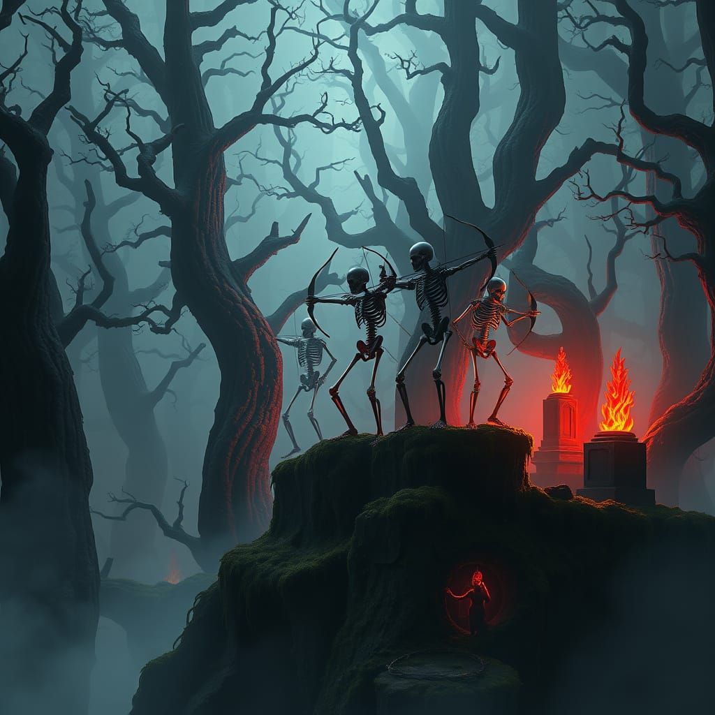 Twisted Trees Blaze with Eerie, Ethereal Glow in Haunting Fa...