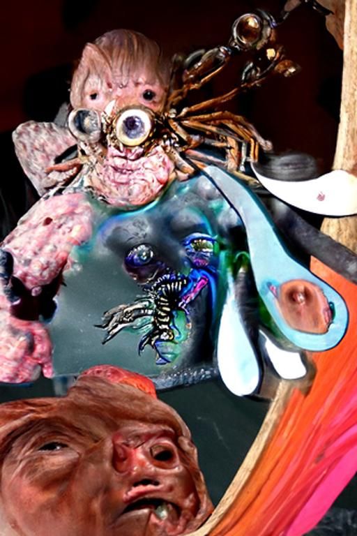 Horrific Mutant Creature in Cronenberg Style