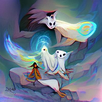 Ethereal Spirit Guides: An AI Interpretation