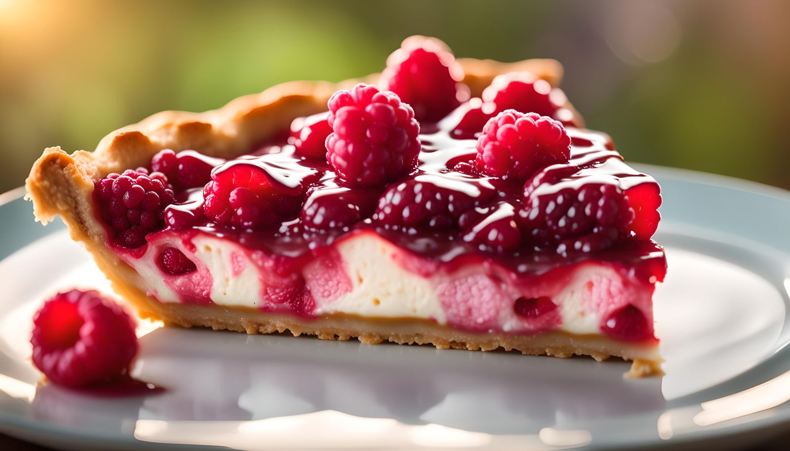 Delicious Raspberry Pie, Professional Food Photography