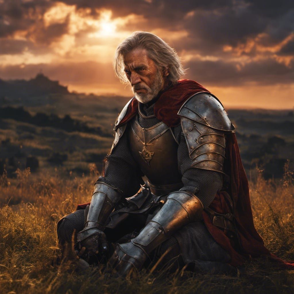 Wounded Knight in Battlefield: Unreal Engine 5 Render