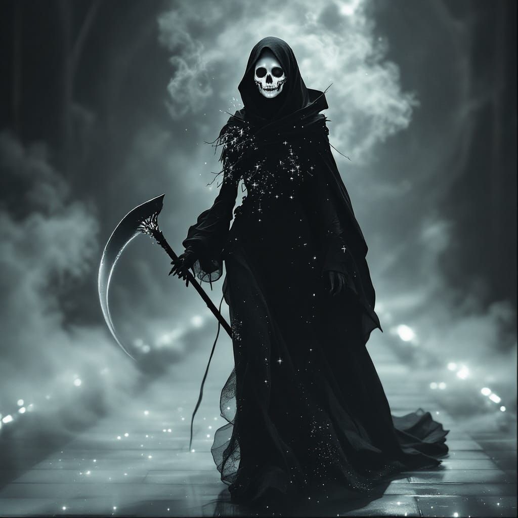 Fashionable Death Reaper on Cosmic Runway
