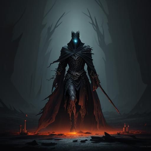 Malformed Figure in Dark Fantasy Style