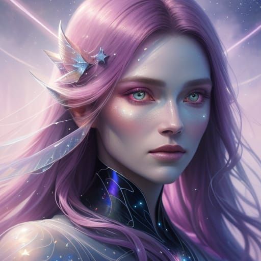 Futuristic Woman Portrait with Translucent Skin