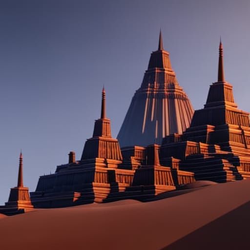 Babylonian Ziggurat Fantasy Concept Art