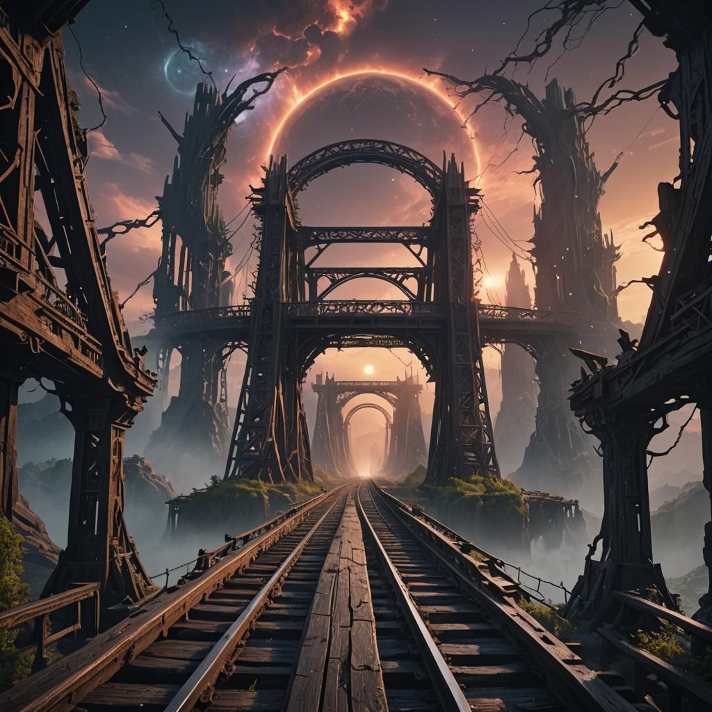 Magical Trestle to Parallel Universe: Fantasy Concept Art