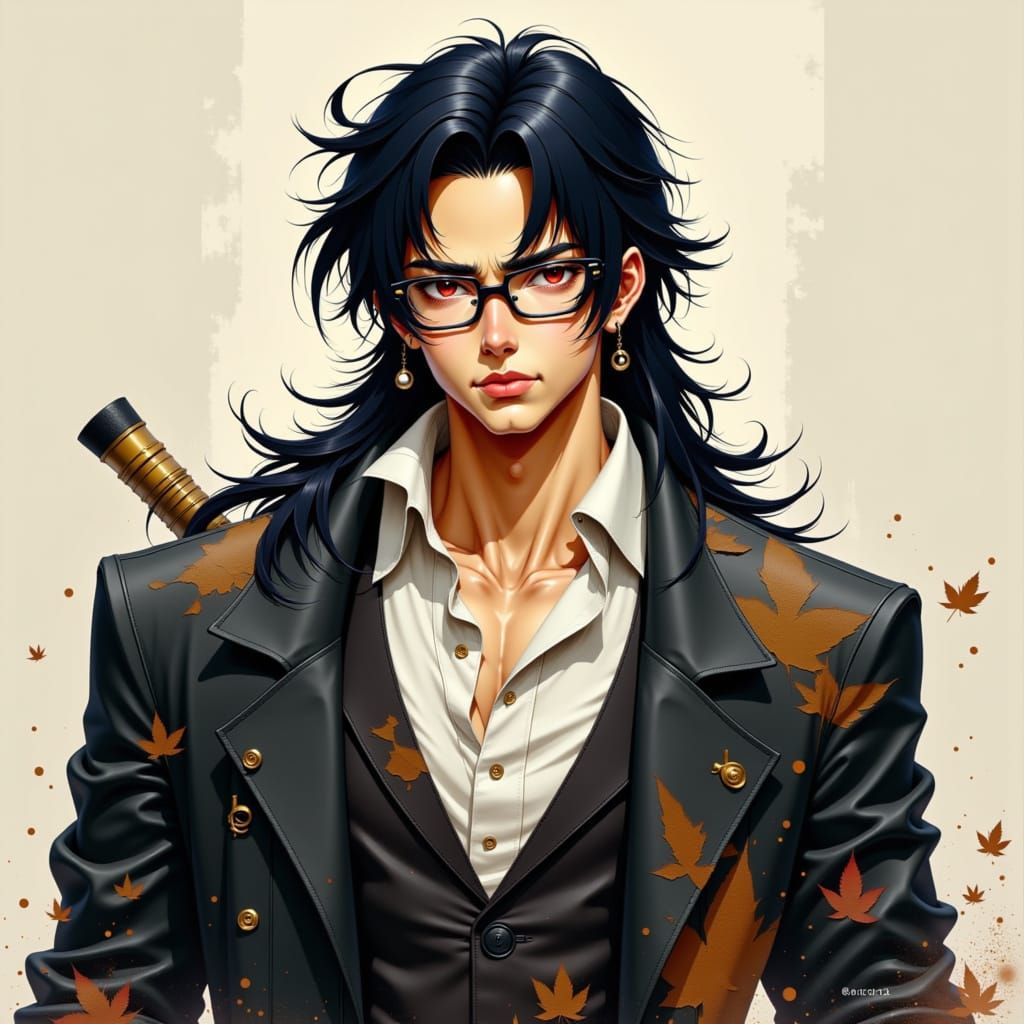 Bishounen Portrait: Haruto with Glasses